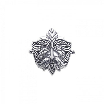 Green Man Silver Pendant TPD390 - Jewelry